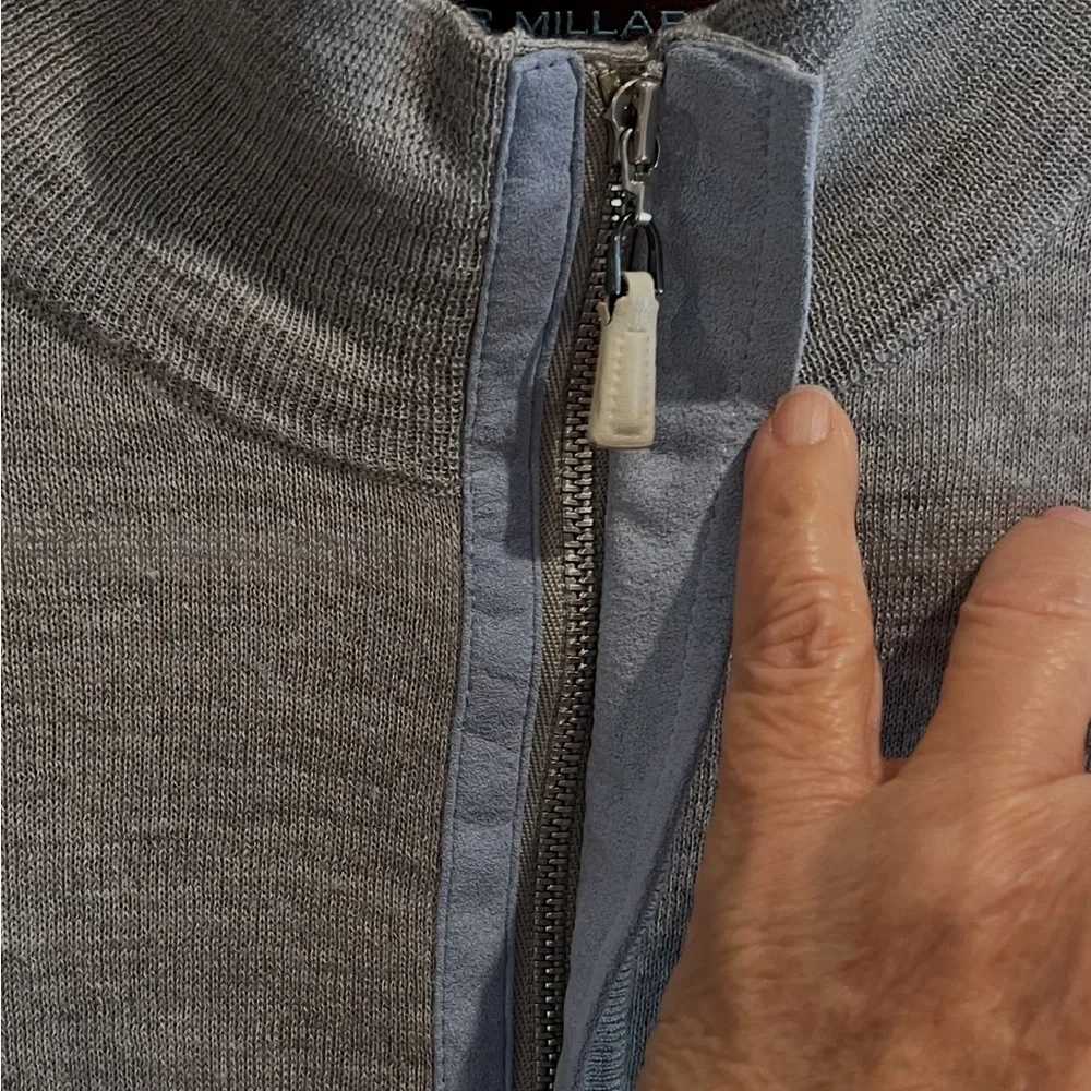 Peter Millar quarter zip cashmere‎ silk pullover sweater